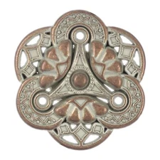 12 Pieces Gothic Flower Art Metal Shank Buttons 18mm 11/16 inch Copper White ...