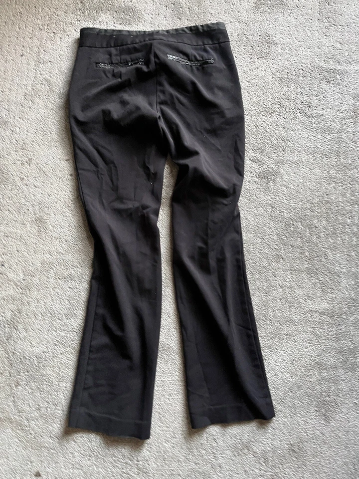 Calça Metaphor The Olivia Feminina 4 Preta Cintura Média Mais Fina Bootcut Bolso de Barra - Imagem 3 de 4