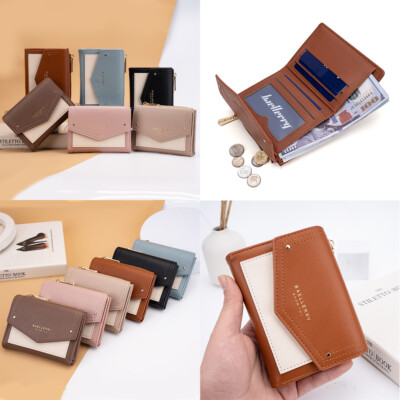 Women's Foldable Leather Wallet Multifunctional Wallet Credit Card Holder Purse