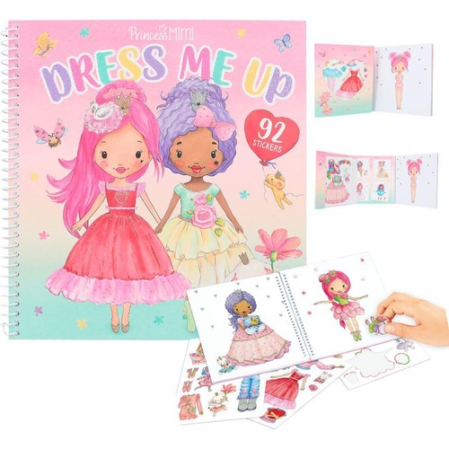 Princess Mimi Dress Me Up sticker book Princesses activity book stickers girls - Afbeelding 1 van 14