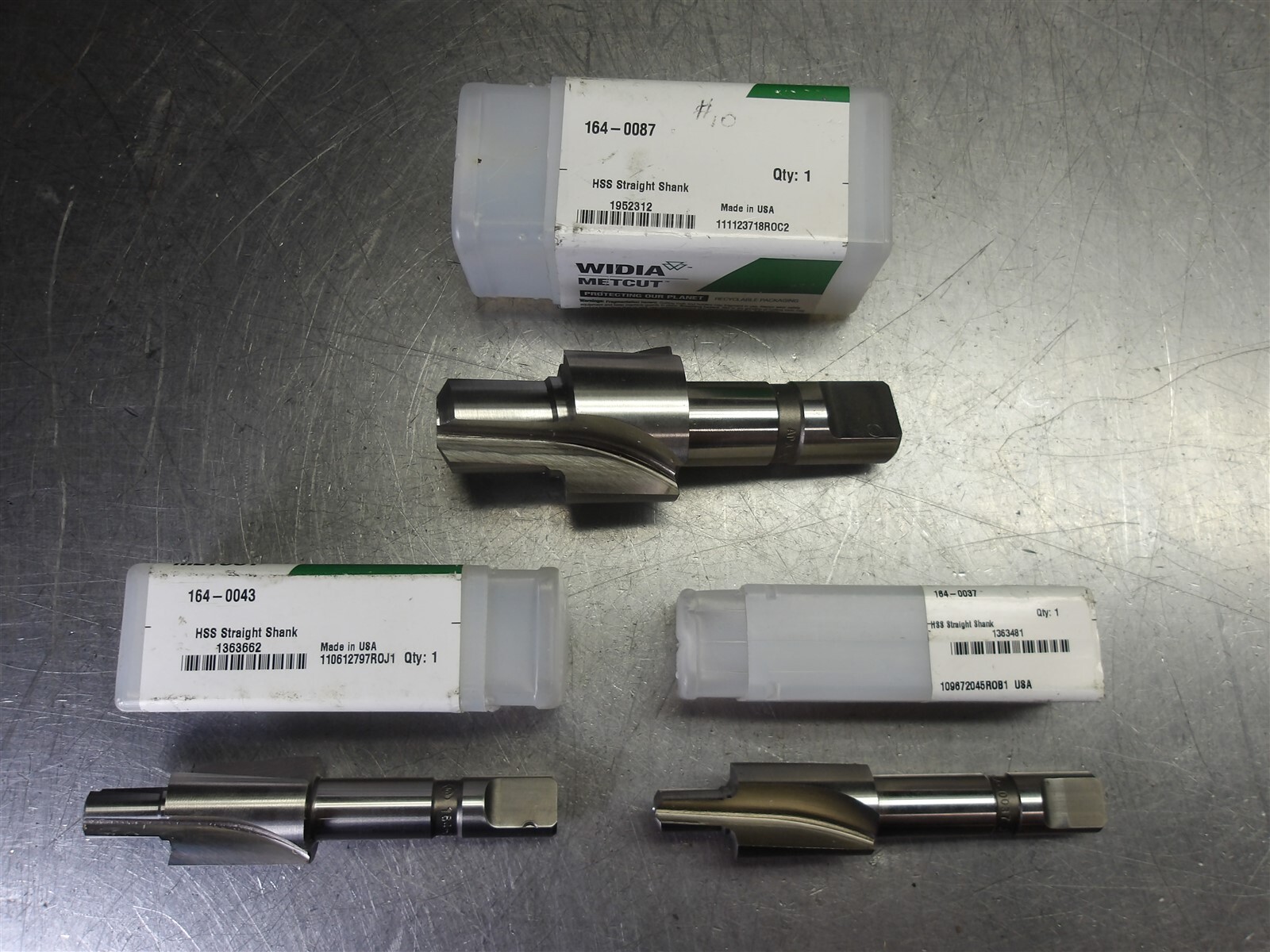 Lot of 3 Widia HSS Straight Shank Port Tools (1)1640087 (1)1640043 (1