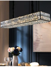 LED Modern Ring Chandelier Round Crystal Suspension Luxury Light Pendant Lamp yc