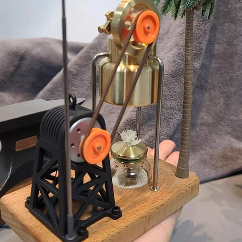 Mini Vintage Live Steam Engine Model With Brass Boiler Generator Motor Gift Toy - 第 4/18 張圖片