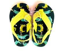 Cat Jack Toddler Boys Green Alligator Shawn Flip Flop Sandals M 7/8 NWT