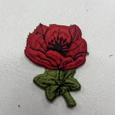 Vintage RED ROSE Patch (Fully Embroidered) T118