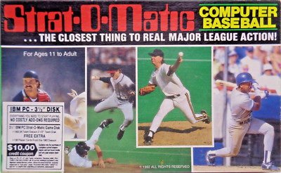 IBM PC -- STRAT-O-MATIC COMPUTER BASEBALL (STRAT-O-MATIC  - 3,5'' DISK)