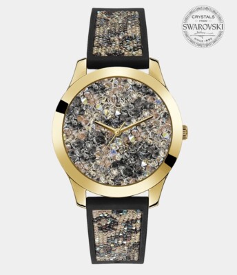 RARE Guess Analog‎ Multi-Colour Dial Women\'s Watch-W1266L1 Amazon.com: GUESS Gold-Tone Stainless Steel Crystal  main image 3