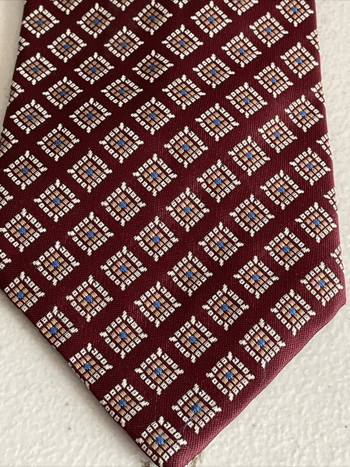 Corbata para hombre vintage THE TAYLOR TIE vino borgoña ancho dacron años 60 Foto 2 de 4