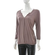 Camicetta contadina Marc O'Polo donna scollo a fessura plissettata top orlo e...