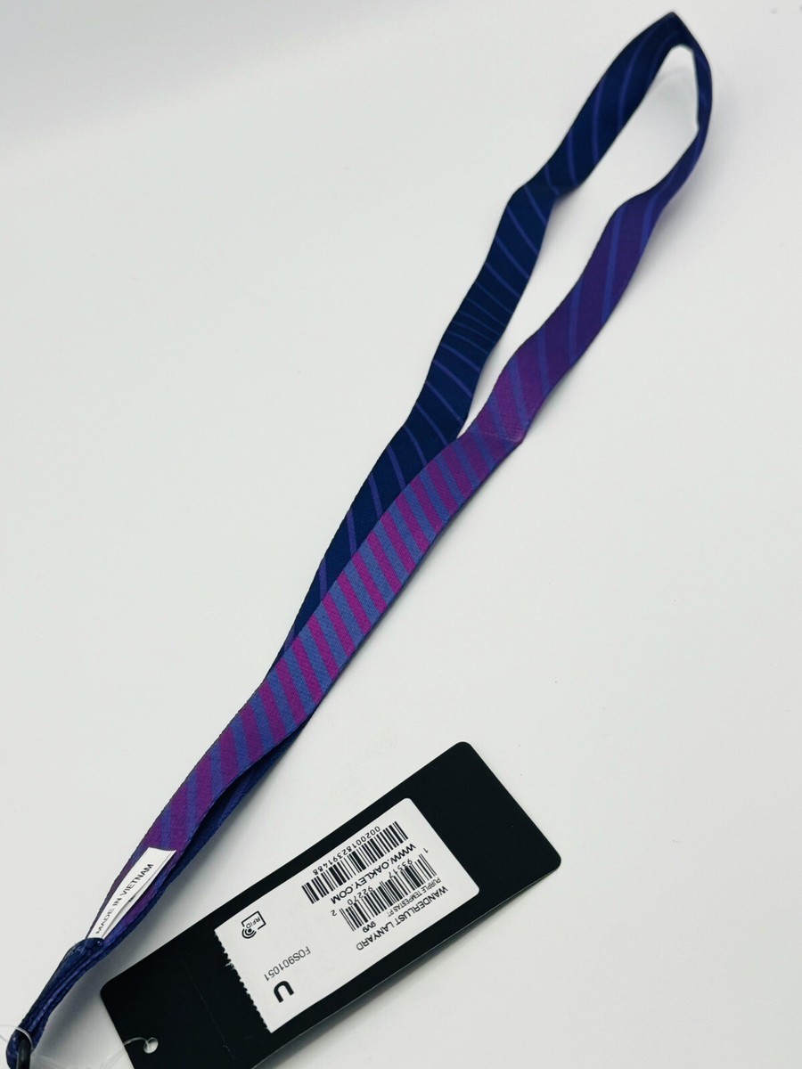 NEW OAKLEY PURPLE LANYARD NECK LEASH ID HOLDER SUNGLASSES KEY RING