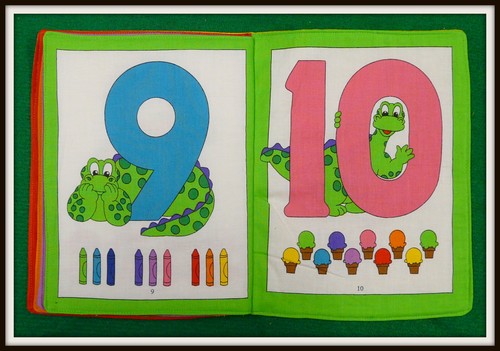 DEXTER THE DINOSAUR - Completed Handmade Cloth Fabric Soft Book Child Baby Gift - Picture 6 of 7