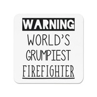 Warnung World's Grumpiest Feuerwehrmann KüHlschrankmagnet MüRrisch Toll Beste