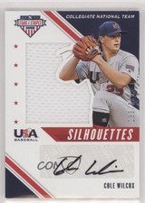 2020 USA Baseball Stars & Stripes Silhouettes Signatures Cole Wilcox Auto 0bt4