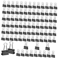 180Pcs Small Binder Clips, Mini Binder Clips, 0.63 in/15mm Clips Office Black