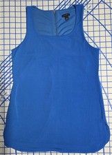 Ann Taylor Women's Sheath Dress Size XS Blue Sleeveless Back Zip