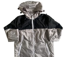 Cat Jack Black And Gray Rain Jacket With Hood
