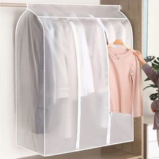 Garment Bag Dust Cover Coat Hanging Clothes Storage Bag Dust-proof Cover U6F3