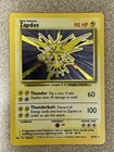 Pokemon Base Set Zapdos Holo 16/102 MODERATELY PLAYED-