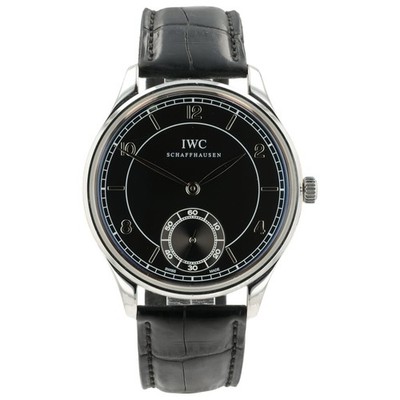 IWC Portugiesser Black Dial Stainless Steel Manual Wind Men s Watch IW544501