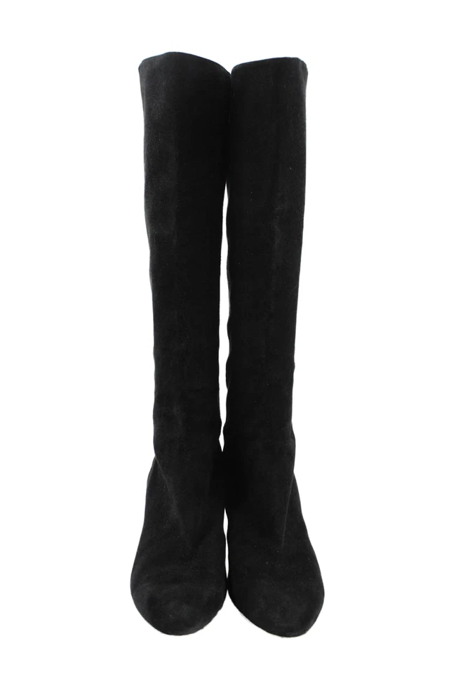 Jimmy Choo Mujer Gamuza Hasta la Rodilla Cremallera Botas Negras Talla 39 9 Foto 2 de 4