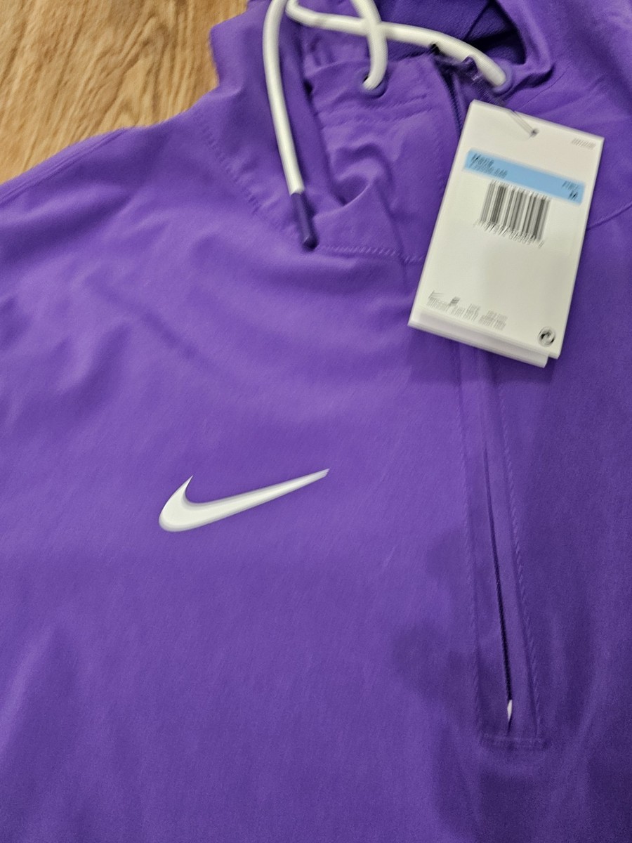 Nike 1/4 Zip Coaches Hoodie Jacket Men Size Medium Purple FJ9536