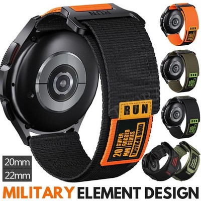 Sport Nylon Armband für Samsung Galaxy Watch FE 7 6 5 Pro 4 3 Classic Active 2 1