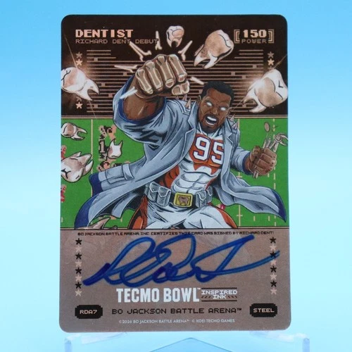 2026 Bo Jackson Battle Arena Richard Dent `Dentist` TECMO BOWL AUTO STEEL SP