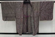 Japanese Vintage Kimono Haori Jacket Cotton Gray Traditional Authentic 30in