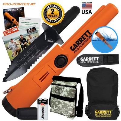 Garrett Pro-Pointer AT Waterproof Pinpointer w/ Pouch, Edge Digger & Backpack