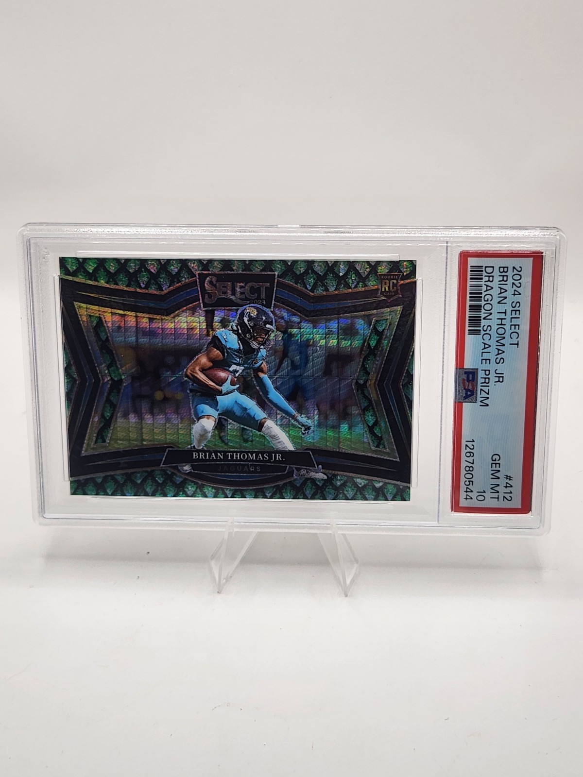 2024 Panini Select Field Level Brian Thomas Jr. #412 Dragon Scale Prizm /70 (RC)
