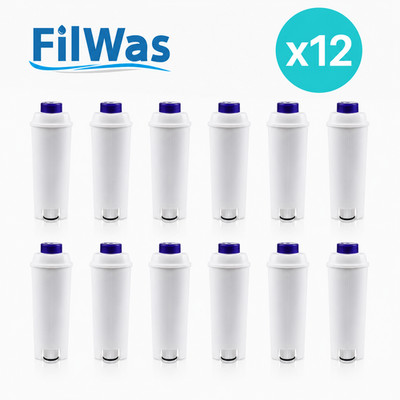 12x FilWas Wasserfilter passend für DeLonghi EXAM440 EXAM441 Rivelia