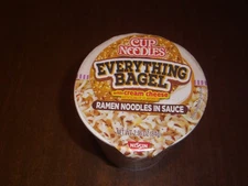 Nissin Cup Noodles Everything Bagel w/Cream Cheese Limited Edition expired 3.25