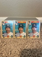 Topps 1987 All Star Don Mattingly Double Mustache Error Yankees Lot of 3