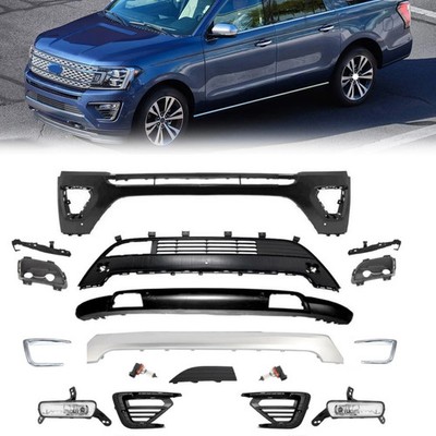 Front Bumper Complete Assembly W/Fog Light For Ford Expedition 2018-2021 14pcs