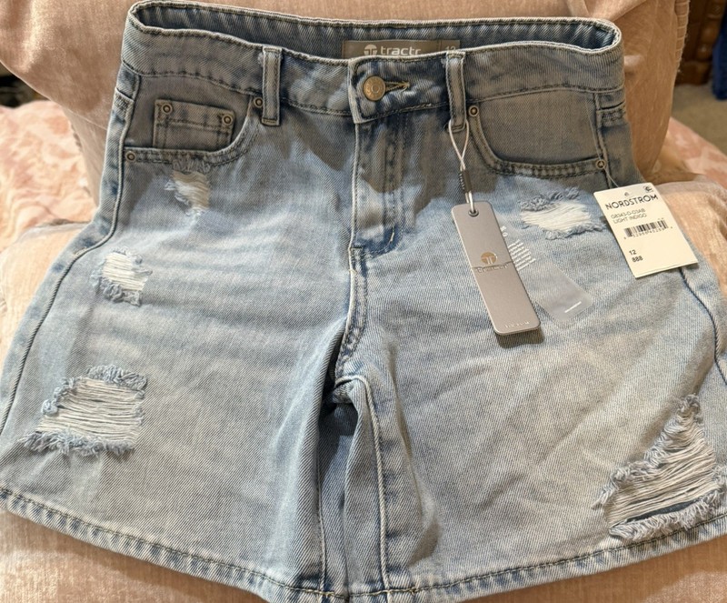 Tractr - Girls Cuffed Jean Shorts Denim Size 12 NWT