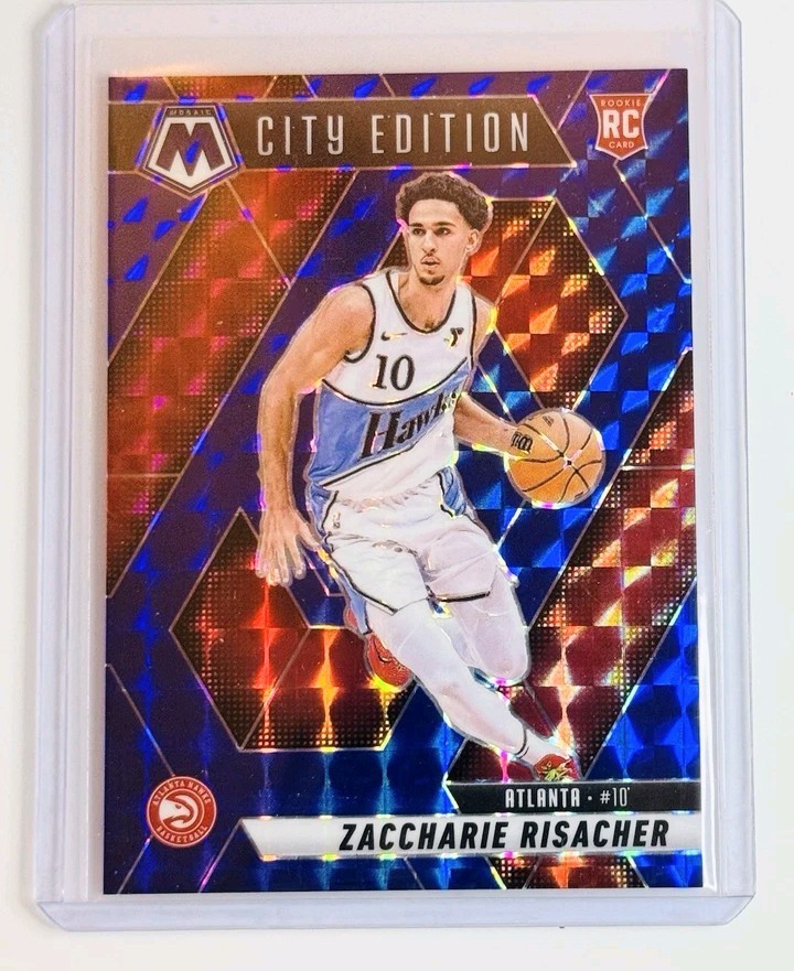 Zaccharie Risacher Rookie City Edition #/199 Red Mosaic - 2024-25 Panini Mosaic
