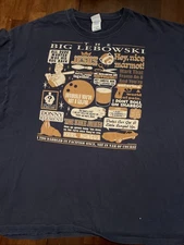 Men’s “The Big Lebowski” Graphic T -Shirt Blue M&O Knit Promotional 2XL