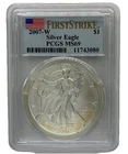 2007 W PCGS MS69 Silver Eagle - FirstStrike - Some Toning