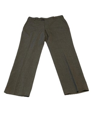 George Performance Dress Pants Men 38x30 Charcoal-Heather 63% Polyester 33%Rayon