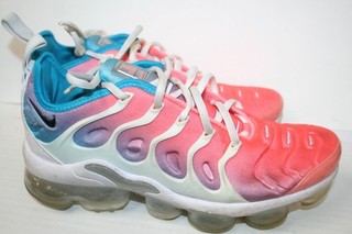 Nike Air VaporMax Plus "Lava Glow / Blue Lagoon" Donna Taglia 7 Buone Condizioni