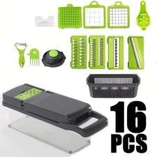 16 in 1 Vegetable Chopper Fruit Salad Mandolin Slicer Food Dicer Cutter Peeler