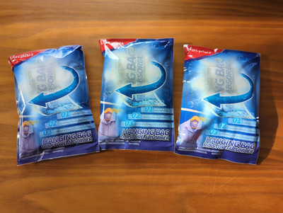 Vacplus Hanging Bag Moisture Absorber / Dehumidifyer 9.8 oz.   Pack of 3