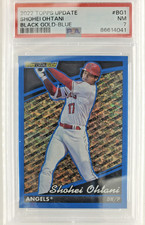 2022 Topps Update #BG1 Shohei Ohtani Black Gold Blue PSA 7