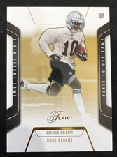 DOUG GABRIEL 2003 Flair #114 Future Fame Rookie Card RC #424/500 NFL Raiders. rookie card picture