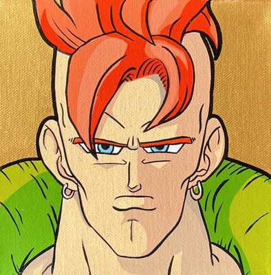 Android 16 Anime Wall Decor Gift DBZ