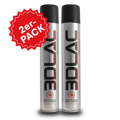 3DLAC Spray 400ml 2er-Pack Sprühkleber Haftspray Druckplatte Druckbett 3D Druck