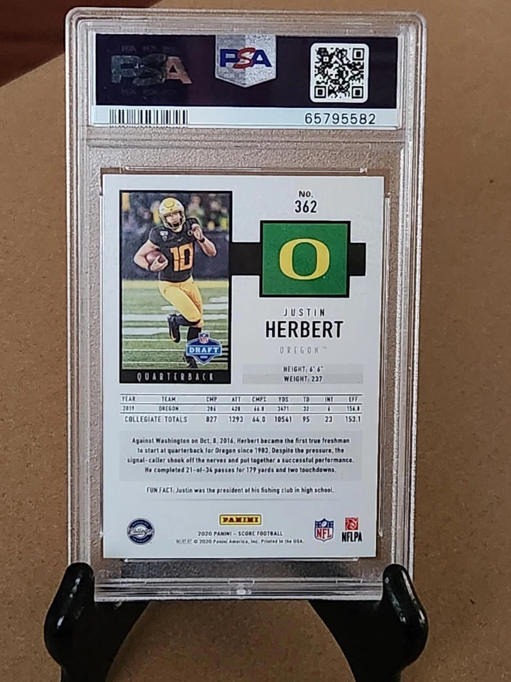 🔥2020 Score Rookie Justin Herbert PSA GEM MT 10🔥 - Image 2 of 2