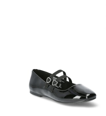 Wonder Nation Little and Big Girls Double Strap Ballet Flat Dress Shoes 