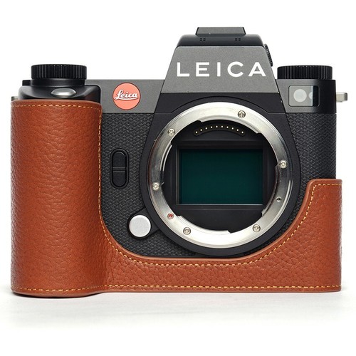Funda protectora de media cámara de cuero genuino hecha a mano para Leica SL SL2 SL3 - Imagen 1 de 33