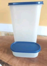 Tupperware Set Of 2 Containers Modular Mates Blue Lids 2c & 12c (#1 & 5)